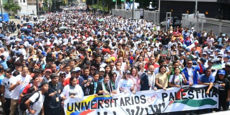 Marcha Mundial Venezuela Palestina Genocidio Gaza