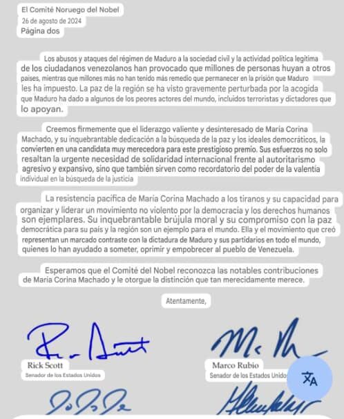 Marco Rubio Trump María Corina Machado