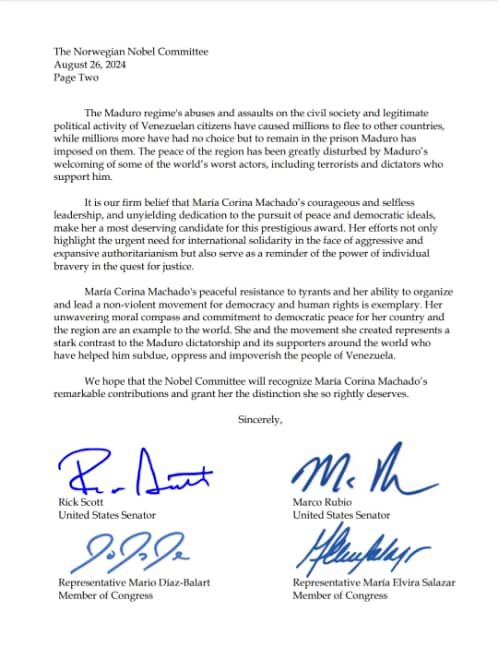Marco Rubio Trump María Corina Machado