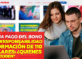 pago Bono Corresponsabilidad y Formación 110 dólares