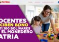 Docentes bono 11.100 bolívares Monedero Patria