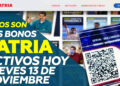 Bonos Patria 13 noviembre
