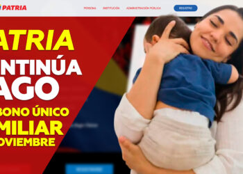 Patria Bono Único Familiar noviembre