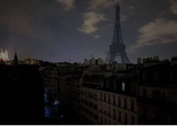 Paris Francia Apagón Electricidad Suministro Eléctrico Torre Eiffel